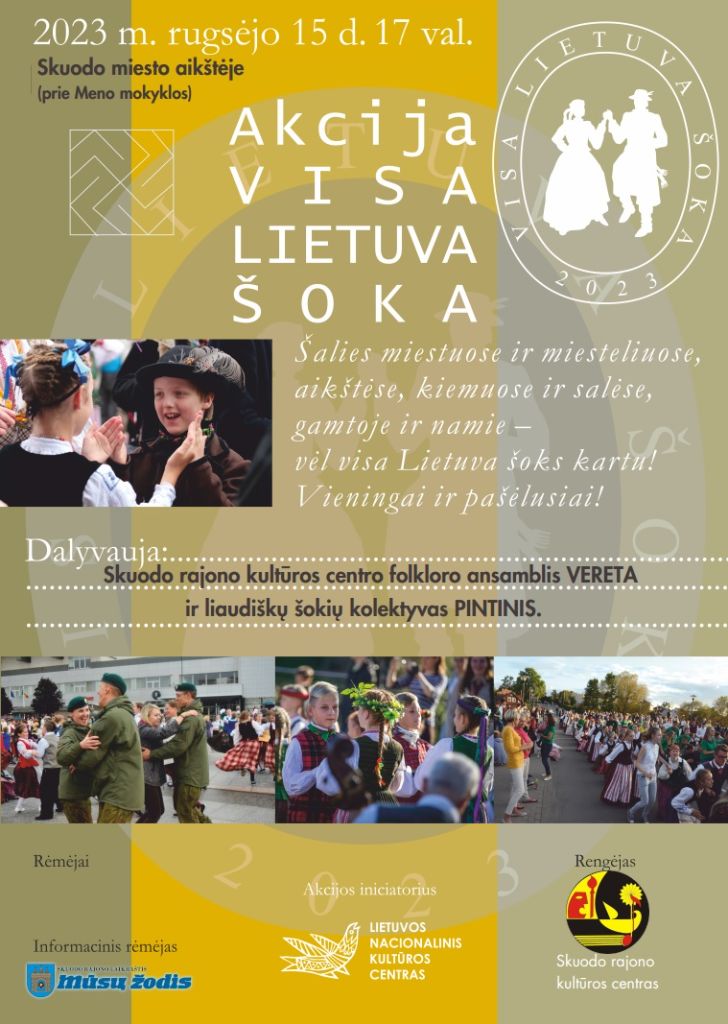 Etninės kultūros akcija „Visa Lietuva šoka“ Skuode