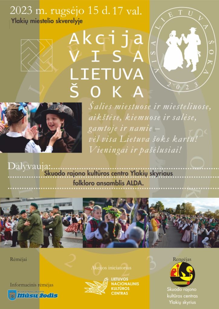 Etninės kultūros akcija „Visa Lietuva šoka“ Ylakiuose