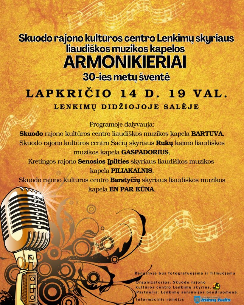 Kapelos „Armonikieriai“ 30-ies metų šventė Lenkimuose
